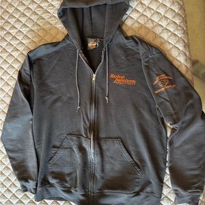 Women’s Harley-Davidson Black Hoodie with Orange Logo